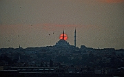 Istanbul, Blick über das goldene Horn (Halıç) zur Süleymaniye Çamii.